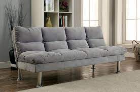Cm2902gy Saratoga I Light Gray Finish Microfiber Pillow Top Futon Sofa Futon Sofa Futon Living Room Comfortable Futon