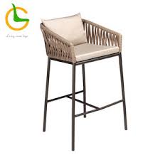 Outdoor bar stools & tables. Import Foshan Wholesale Big Lots Used Commercial Modern Rope Woven Restaurant High Bar Stool From China Find Fob Prices Tradewheel Com