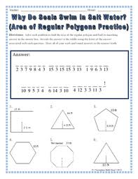 Work with the many sided objects and find out their area. Area Geometry Area Of Regular Polygons Riddle Worksheet Tpt