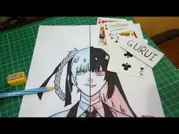 Kakegurui Compulsive Gambler Kirari Momobami And Yumeko Jabami Anime Drawing Speed Drawing 2nd Youtube Anime Drawings Anime Drawings