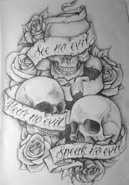 Skull #56 hear speak see no evil kill killer tattoo human bodypart skeleton bone death design logo.svg.png clipart vector cricut cut cutting expertoutfit 5 out of 5 stars (9,618) Tattoo Idea Evil Tattoos Evil Skull Tattoo Evil Tattoo