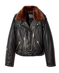 Allsaints Rigby Lux Faux Fur Trim Leather Biker Jacket Women Bloomingdale S Fur Leather Jacket Biker Jacket All Saints Leather Jacket
