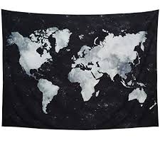 Black And White Wall Tapestry Amazon Amazon Com Lahasbja World Tapestry Map Tapestry Starry World Map Tapestry Apartment Essentials Black And White World Map Tapestry World Tapestry Room Tapestry