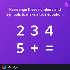 You can also generate an image of a mathematical formula using the tex language. Mathigon On Twitter Rearrange These Numbers And Symbols To Make A True Equation 2 3 4 5 Math Puzzle Algebra
