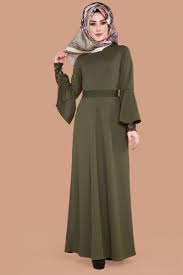 Kolu Dantelli Tesettur Elbise Mdp1097 Haki Abayas Fashion Skirt Outfits Fall Dresses