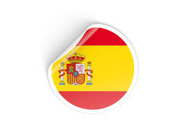 Rounded square vector national flag icons. Round Sticker Illustration Of Flag Of Spain