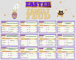 Family (husband vs wife), kids vs. Easter Trivia Game Etsy