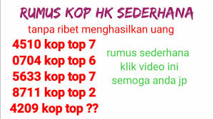 Rumus Jitu Kop Hk Masih Lurus Jaminan Youtube
