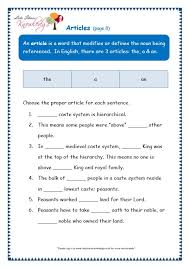 We have lots of activity sheets about many different topics. Grade 3 Grammar Topic 34 Articles Worksheets Lets Share Knowledge