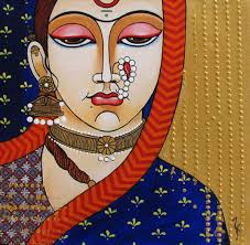 Varsha Right From Her Childhood She Had A Burning Desire To Script Her Emotions On A Canvas Through The Indian Paintings Indian Art Paintings Indian Folk Art