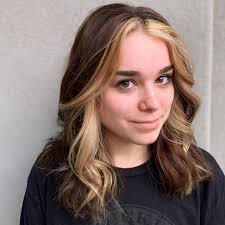 Heavy blond band through the front. Ash brown through the back.  #robglennhair #thefactoryhair #wellahair