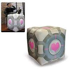 portal crowded coop llc portal original companion cube inflatable ottoman companion cube inflatable ottoman portal companion cube