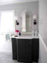 Venetian Mirror Traditional Bathroom Classic Casual Home Grey Bathrooms Gray Bathroom Walls Grey Laundry Rooms