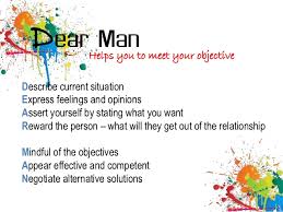 Applying dear man skills to a difficult current interaction. Interpersonal Effectiveness