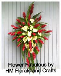 Anthuriums And Red Gingers Very Hawaiian Indeed Tropical Floral Arrangements Church Flower Arrangements Tropical Flower Arrangements