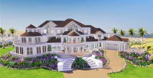 I Built A Mansion With A Spiral Staircase Leading Up To The Porch That Your Sims Can Access Sims4