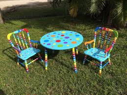 Child S Table And Chairs Just Adorable Childrens Painted Furniture Kids Table And Chairs Wooden Table And Chairs