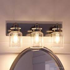 Typically, you'll use fixtures that provide 75 to 100 watts. Luxury Farmhouse Bath Vanity Light Bridgeport Series Industrial Bathroom Vanity Lighting By Urban Ambiance Houzz