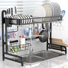 Amazon has an excellent return policy, as does walmart and any other major. Amazon Com Dish Drying Rack Over The Sink Leaderpro Premium 304 Stainless Steel Dish Drainer Shelf Kitchen Supplies Storage Countertop Space Saver Display Stand Tableware Organizer Utensils Holder Black Home Kitchen