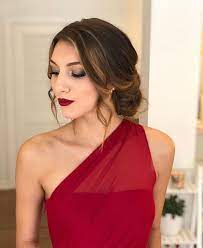 Lady In Red Hairstyle Makeup By Goldplaited Wedding Hair Wedding Makeup Ideas For Bridesmaids Bridesm Wedding Guest Makeup Diy Hairstyles Hair Styles
