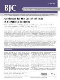 All books are property of their respective owners. Pdf Guidelines For The Use Of Cell Lines In Biomedical Research