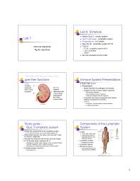 lab 6 schedule lab 7 immune response ag ab reactions