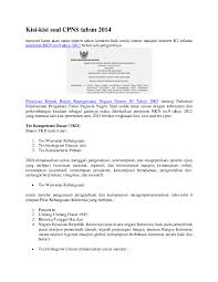Kemendikbudristek melalui direktur jenderal guru dan tenaga kependidikan (dirjen gtk) telah merilis program guru. Soal Sejarah Tes Cpns 2014 Jawabanku Id