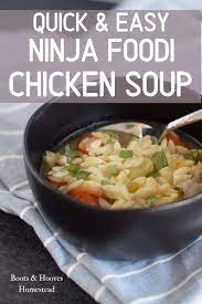 Enjoy This Quick And Easy Take On The Comforting Classic Soup With This Ninja Foodi Chicken Soup Chicken Soup Recipes Soup Recipes Ninja Cooking System Recipes