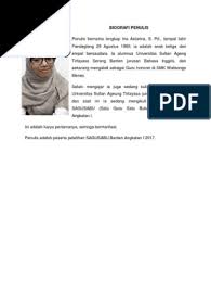 Ada juga segelintir kelompok yang membutuhkan suntikan semangat dari orang lain. Biografi Penulis Pdf