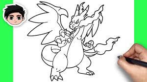 Mega charizard y drawing lessons. How To Draw Mega Charizard X Pokemon Easy Step By Step Tutorial Social Useful Stuff Handy Tips