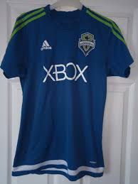 Climacool adidas women's 2xl seattle sounders soccer mls xbox jersey shirt. Seattle Sounders Exterieur Maillot De Foot 2014 2015 Sponsored By Xbox