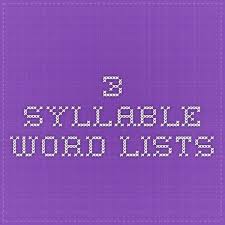 How many syllables uses cookies to enhance your experience. 3 Syllable Word Lists Word List Words Syllable