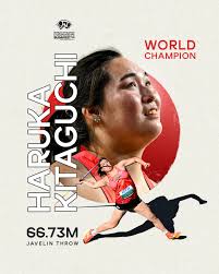 CLUTCH 🇯🇵's Haruka Kitaguchi saves the best for last in the women's  javelin throw final to claim the gold with 66.73m