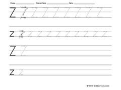 toddler net letter z worksheets