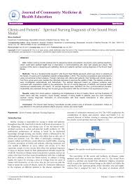 Social isolation describes the absence of social contact and can lead to loneliness. Pdf Clients And Patients Spiritual Nursing Diagnosis Of The Sound Heart Model
