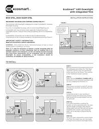 Ecosmarttm Led Downlight With Integrated Trim