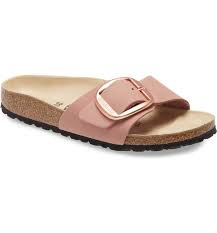 Birkenstock Arizona Rose Gold Buckle Free Shipping And Returns On Birkenstock Madrid Big Buckle Slide Sandal Women At Nordstrom Com P A Gleaming Overs In 2020 Birkenstock Womens Sandals Slide Sandals