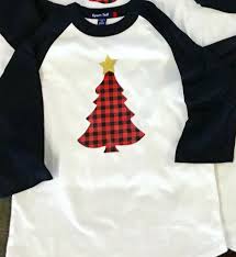 Black And White Buffalo Plaid Christmas Pajamas This Black And Whitw Raglan Has An Adorable Buffalo Plaid Print Tree Design With Gold Family Christmas Shirts Christmas Shirts Vinyl Matching Christmas Shirts