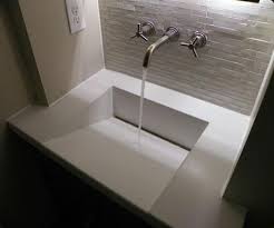 Custom Made Concrete Ramp Sink Concrete Sink Bathroom Concrete Bathroom Custom Sinks