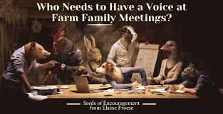 Holding a family meeting is a great way to promote connection and reinforce healthy interpersonal relationships amongst family members. Who Needs To Have A Voice At The Farm Family Meetings