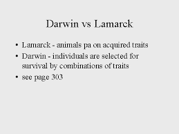 Darwin Vs Lamarck