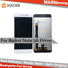 Including the battery, the xiaomi redmi note 5a prime (32gb) phone has 153 grams and it's a very thin device, only 7.7mm. Xiaomi Redmi Note 5a Prime Original Lcd Touch Screen Replacement Mari Borong Shopee Malaysia