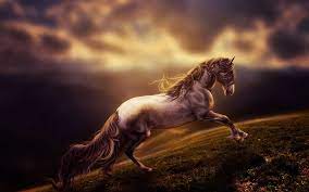 Download Wallpapers Running Horse Wildlife Blur Art Freedom Horse Besthqwallpapers Com Horse Wallpaper Horses Horse Art