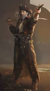 M Rogue Thief Pirate Leather Armor Hat Pistol Sword Coastal Beach 647 Art De Pirate Personnages Personnages Masculins