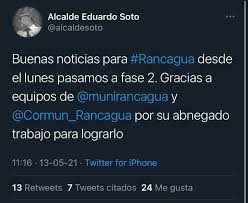 El ministerio de salud anunció nuevos cambios en el confinamiento para algunas zonas del país, dada la cifra de contagios de coronavirus que se han registrado durante las últimas semanas. Alcalde De Rancagua Anticipa Que La Comuna Pasara A Transicion A Partir De Este Sabado 15