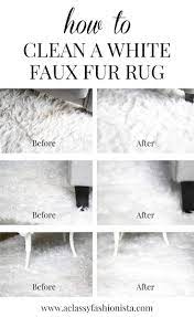Knowing how to wash and clean faux fur pillows, blankets, rugs, slippers, and coats starts with pre treatment. How To Clean A White Faux Fur Rug A Classy Fashionista White Fur Rug Faux Fur Rug How To Clean White Faux Fur Rug Faux Fur Rug Living