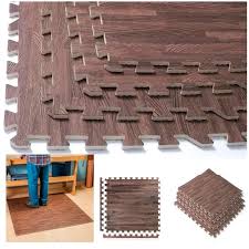 240 Sqft Interlocking Dark Wood Grain Eva Mats Foam Flooring Gym Exercise New Foam Wood Flooring Eva Mat Foam Flooring