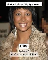 The Evolution of My Eyebrows:🤣 A journey of thin lines and one life-saving  discovery called Nano Blading... From 2006's barely-there tadpoles to  today's brushed-up beauties, my brows have been through the ringer…