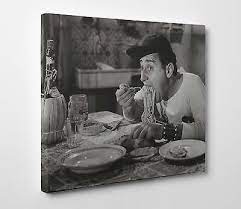 Poster foto un americano a roma alberto sordi an american. Alberto Sordi Spaghetti Quadro Stampa Su Tela Vernice Pennellate Poster Tavola Ebay