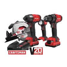 They are compatible with the craftsman 20v max* cordless power tool and outdoor tool lineup. Craftsman V20 20v Max Cordless 4 Tool Combo Kit With 2 1 3ah Batteries And Charger Stine Home Yard The Family You Can Build Around